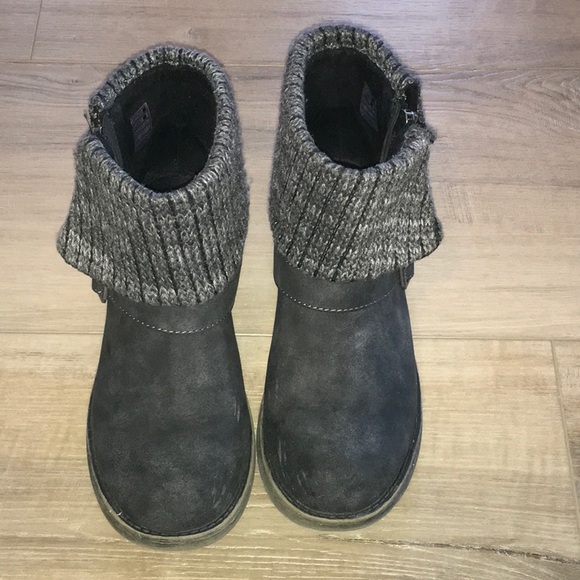 Rocket Dog Boot Size 6 Black With Side Zipper and Knitted Cuff - Picture 2 of 9